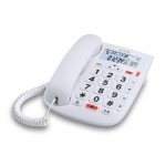 ΕΝΣΥΡΜΑΤΟ ΤΗΛΕΦΩΝΟ ΨΗΦΙΑΚΟ ALCATEL TMAX 20 ΑΣΠΡΟ (ΜΕΓΑΛΑ ΠΛΗΚΤΡΑ + ΑΝΑΓΝΩΡΙΣΗ ΚΛΗΣΕΩΝ) GR