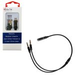 VOLTE-TEL ΜΕΤΑΤΡΟΠΕΑΣ HEADSET METALLIC FEMALE JACK 3.5mm TO 2 MALE JACK 3.5mm BLACK
