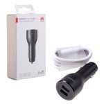 ΦΟΡΤΙΣΤΗΣ ΑΥΤ/ΤΟΥ HUAWEI DUAL CP37 SUPER CHARGE 4000mA MAX 40W ΚΑΛΩΔΙΟ BLACK PACKING OR