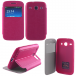VOLTE-TEL ΘΗΚΗ SAMSUNG CORE I8260 TPU VIEW BOOK-STAND PINK