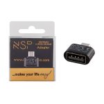 NSP ΜΕΤΑΤΡΟΠΕΑΣ USB 2.0 OTG 2.4A FEMALE ΣΕ MICRO USB MALE BLACK
