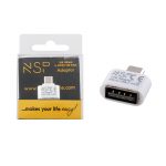 NSP ΜΕΤΑΤΡΟΠΕΑΣ USB 2.0 OTG 2.4A FEMALE ΣΕ MICRO USB MALE WHITE