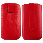 VOLTE-TEL ΘΗΚΗ ΠΟΥΓΚΙ SOFTCASE "S" LEATHER VELCRO LOOP RED XXL