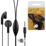 NSP HANDS FREE UNIVERSAL 3.5mm STEREO ON/OFF BLACK OR
