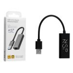 NSP N07 ADAPTER USB 3.0 TO RJ45 GIGABIT ETHERNET ADAPTOR 1000Mbps BLACK