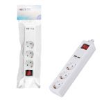 VOLTE-TEL ΠΟΛΥΠΡΙΖΟ 3 ΣΟΥΚΟ ΜΕ ΔΙΑΚΟΠΤΗ-2 USB 2.4A - ΠΑΙΔΙΚΗ ΠΡΟΣΤΑΣΙΑ (3x1.5mm) 1.5m ΑΣΠΡΟ