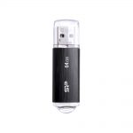 SILICON POWER USB FLASH DRIVE 64GB USB 2.0 ULTIMA U02 SP064GBUF2U02V1K BLACK