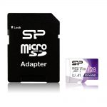 SILICON POWER micro SDHC 128GB CLASS 10 UHS-1 U3 V30 SUPERIOR PRO R100/W80 MB/S + SD ADAPTOR SP128GBSTXDU3V20AB
