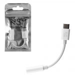 NSP ΚΑΛΩΔΙΟ ΜΕΤΑΤΡΟΠΕΑΣ TYPE C TO 3.5mm JACK FEMALE 11CM WHITE