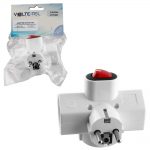 VOLTE-TEL ΑΝΤΑΠΤΟΡΑΣ ΣΟΥΚΟ -ΤΑΦ 3 ΘΕΣΕΩΝ 250V 16A ΠΑΙΔΙΚΗ ΠΡΟΣΤΑΣΙΑ ΜΕ ΔΙΑΚΟΠΤΗ ΑΣΠΡΟ