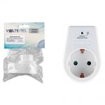 VOLTE-TEL ΑΝΤΑΠΤΟΡΑΣ ΣΟΥΚΟ ΑΝΤΑΠΤΟΡΑΣ 250V 16A 3680W 250V 16A 3680W ΜΕ ΠΑΙΔΙΚΗ ΠΡΟΣΤΑΣΙΑ + ΥΠΕΡΤΑΣΗΣ + LED ΑΣΠΡΟ