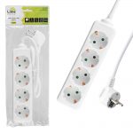 LIME ΠΟΛΥΠΡΙΖΟ 4 ΣΟΥΚΟ LS-4W 16A ΜΕ ΠΑΙΔΙΚΗ ΠΡΟΣΤΑΣΙΑ (3x1.0mm) 1.0m ΑΣΠΡΟ