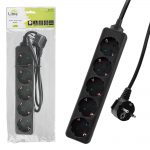 LIME ΠΟΛΥΠΡΙΖΟ 5 ΣΟΥΚΟ LS-5B 16A ΜΕ ΠΑΙΔΙΚΗ ΠΡΟΣΤΑΣΙΑ (3x1.0mm) 1.0m ΜΑΥΡΟ