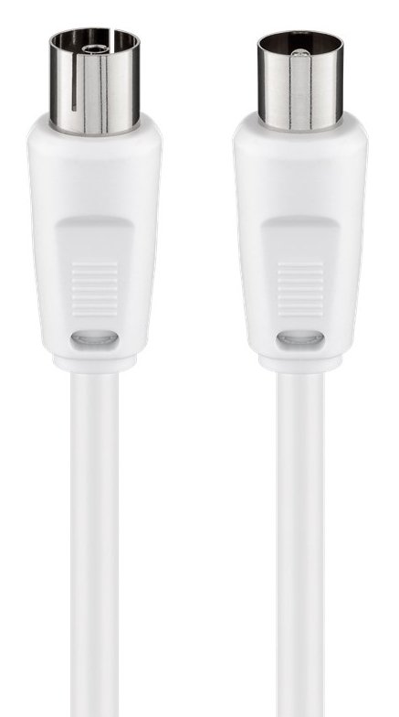 GOOBAY καλώδιο κεραίας αρσενικό σε θηλυκό 11510, <70dB, CCS, 1.5m, λευκό