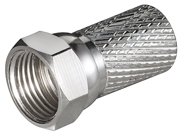 GOOBAY βύσμα τύπου F 51864, αρσενικό, μεταλλικό, 7mm, 10τμχ