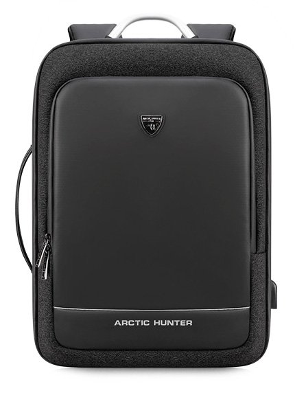 ARCTIC HUNTER τσάντα πλάτης B00227-BK με θήκη laptop 17", μαύρη