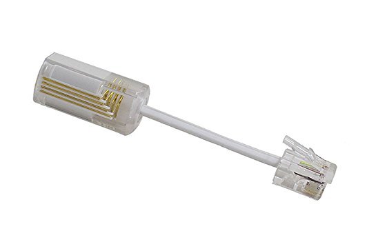 POWERTECH Αντάπτορας καλωδίου τηλεφώνου RJ10, για περιστροφή 360°, λευκό