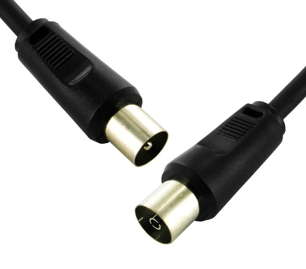 POWERTECH καλώδιο κεραίας CAB-V004, αρσενικό σε θηλυκό, 1.5m, μαύρο