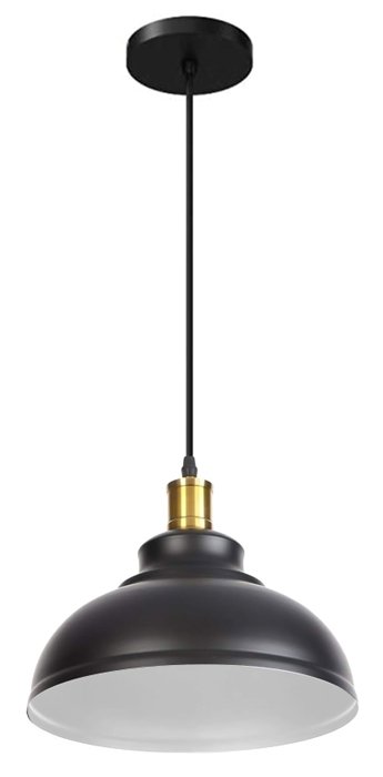 POWERTECH φωτιστικό οροφής HLL-0010, E27, Φ29, μεταλλικό, λευκό-μαύρο