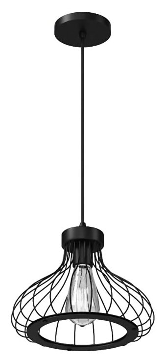 POWERTECH φωτιστικό οροφής HLL-0007, E27, Φ30, μεταλλικό, μαύρο