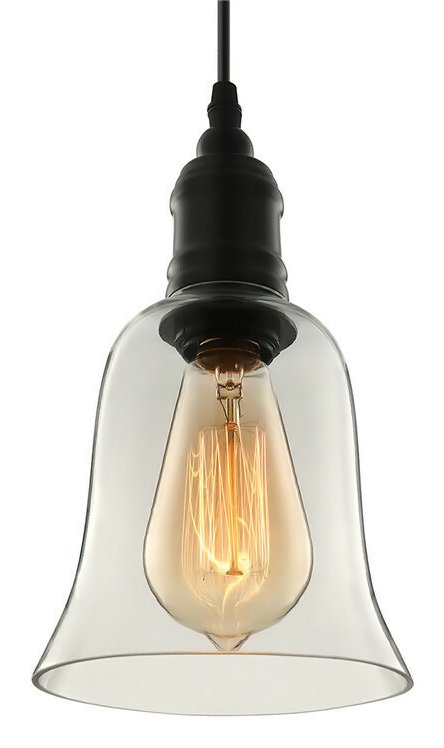 POWERTECH φωτιστικό οροφής HLL-0012, E27, Φ15, γυάλινο, διάφανο