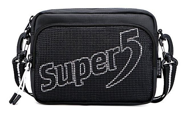 SUPER FIVE τσάντα ώμου K00123-BK, μαύρη
