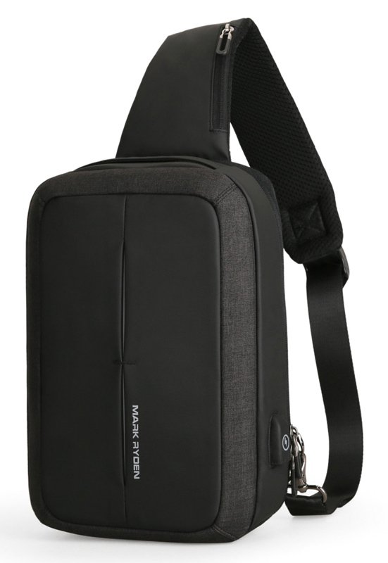 MARK RYDEN τσάντα crossbody MR7011, θήκη tablet 9.7", αδιάβροχη, μαύρη