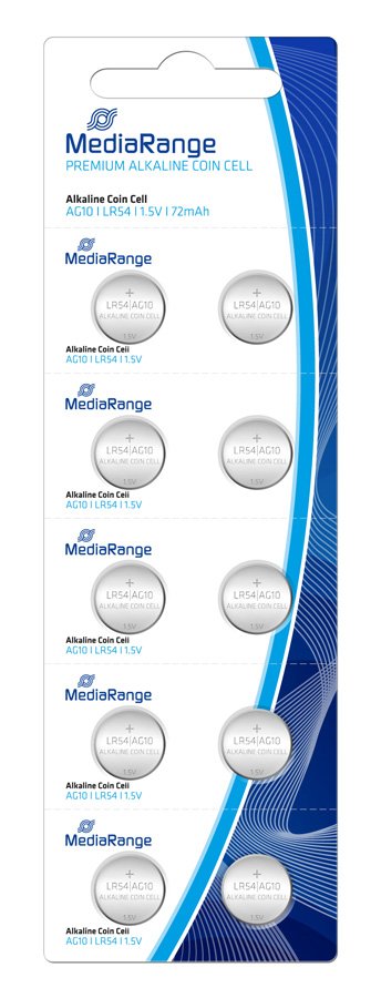 MEDIARANGE Premium αλκαλικές μπαταρίες AG10 LR54, 1.5V, 10τμχ