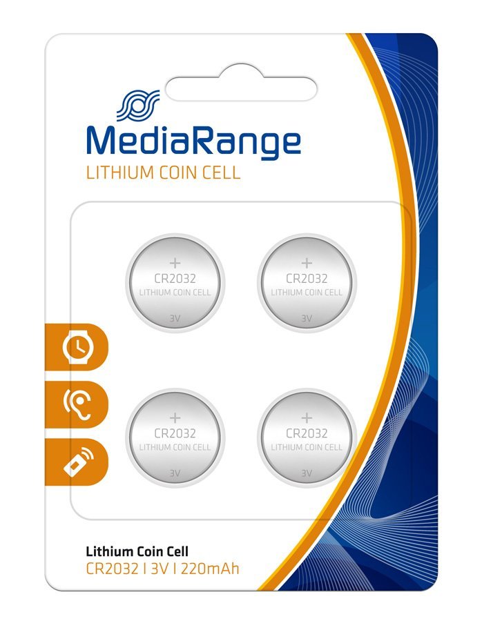 MEDIARANGE μπαταρίες λιθίου CR2032, 3V, 4τμχ