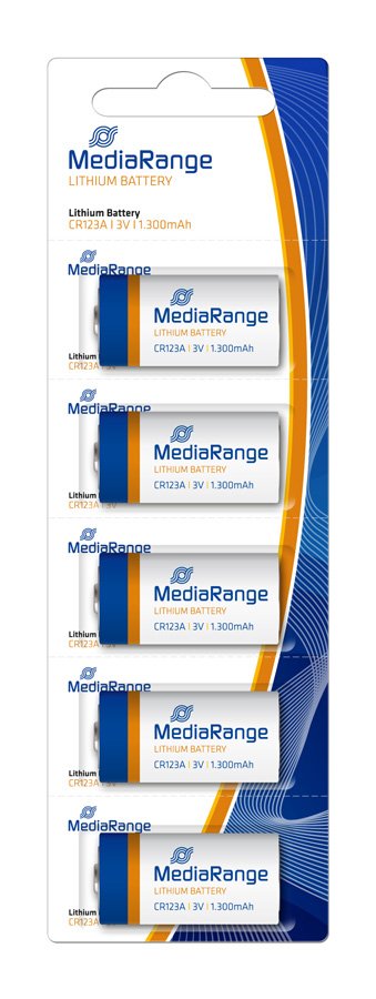 MEDIARANGE μπαταρίες λιθίου CR123A, 3V, 5τμχ