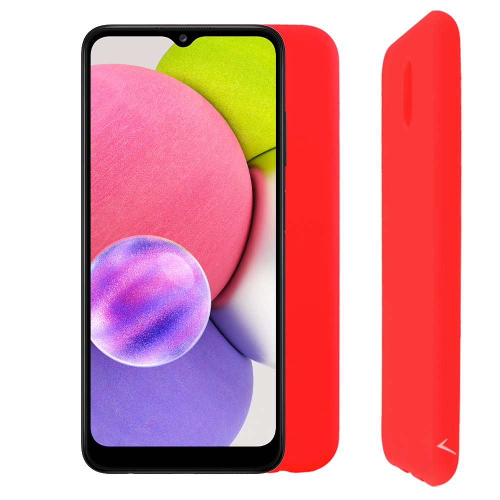 VOLTE-TEL ΘΗΚΗ SAMSUNG A03s A037 6.5" SILICON TPU CAMERA GUARD RED