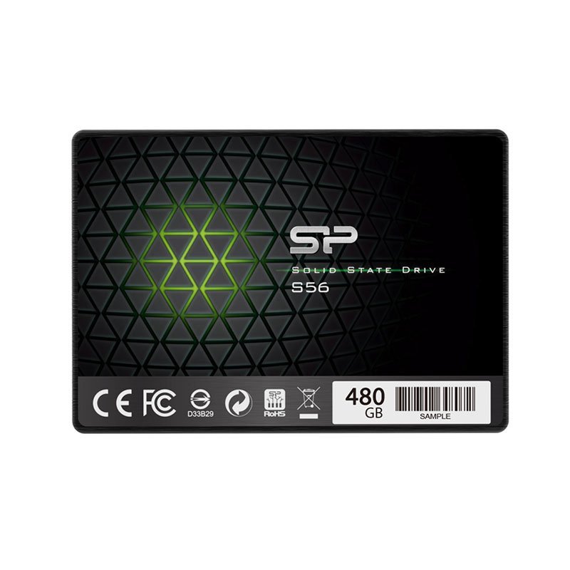SILICON POWER 2.5" S56 SSD SATA III TCL 3D NAND 480GB 6GB/SEC R/W 560/530MB/s SLIM DESIGN GREEN