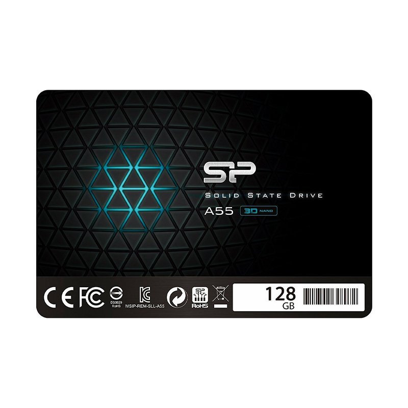 SILICON POWER 2.5" A55 SSD SATA III TCL 3D NAND 128GB 6GB/SEC R/W 550/420MB/s 7mm SLIM DESIGN BLUE