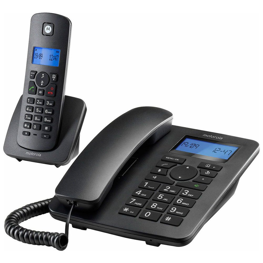 ΑΣΥΡΜΑΤΟ ΤΗΛΕΦΩΝΟ MOTOROLA C4201 COMBO ΕΠΙΤΡΑΠΕΖΙΟ & ΑΣΥΡΜΑΤΟ ΤΗΛΕΦΩΝΟ ΜΑΥΡΟ (ΑΝΟΙΧΤΗ ΑΚΡΟΑΣΗ + ΑΝΑΓΝΩΡΙΣΗ ΚΛΗΣΕΩΝ) GR