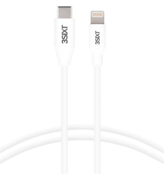 3SIXT καλώδιο USB Type-C σε Lightning 3S-1378, 60W, 1m, λευκό