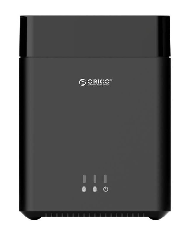 ORICO εξωτερική θήκη για 2x 3.5" HDD DS200U3, USB 3.0, έως 20TB, μαύρη