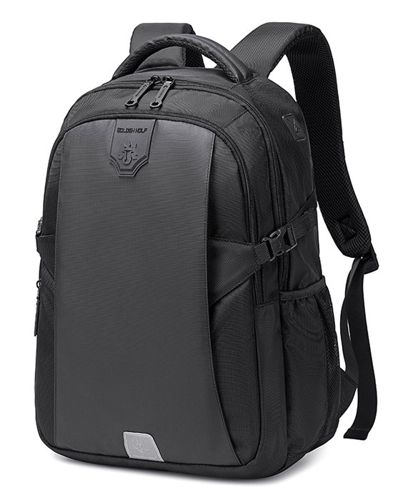 GOLDEN WOLF τσάντα πλάτης GB00433, με θήκη laptop 15.6", 23L, μαύρη