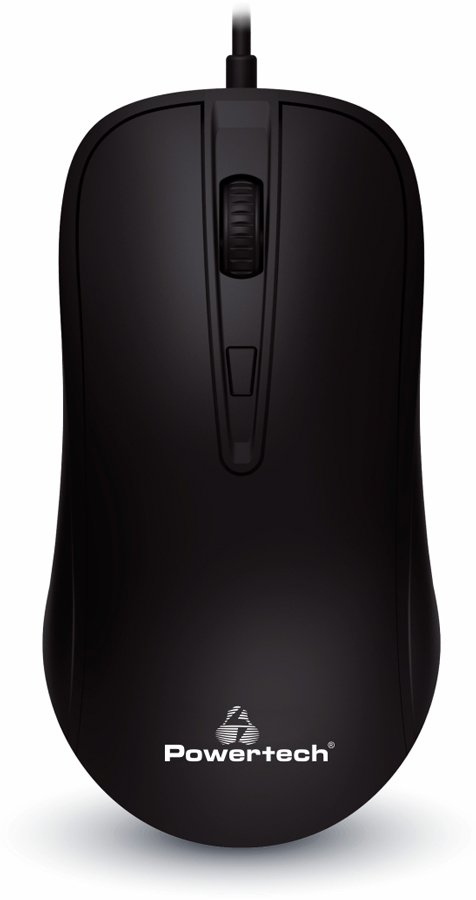 POWERTECH ενσύρματο ποντίκι PT-970, οπτικό, 1600DPI, μαύρο
