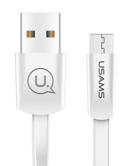 USAMS καλώδιο USB σε Micro USB US-SJ201, 10W, 1.2m, λευκό