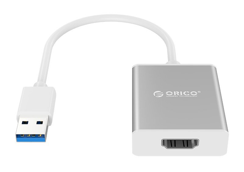 ORICO αντάπτορας USB 3.0 σε HDMI UTH-SV, 1080p, 15cm, ασημί