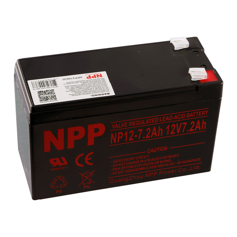 NPP ΜΠΑΤΑΡΙΕΣ ΜΟΛΥΒΔΟΥ 12V 7.2Ah (151X65X95) MK12-7.2E 220210 ΑΚΡΟΔΕΚΤΗΣ T2/F2 6,35mm