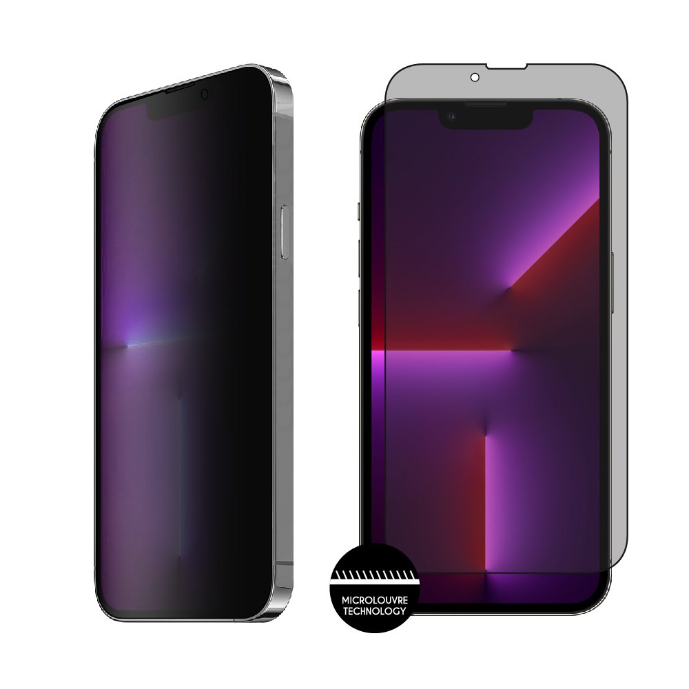 IDOL 1991 TEMPERED GLASS IPHONE 13 PRO/IPHONE 13 6.1" 9H 0.25mm PRIVACY ANTISPY SEMI CURVED FULL GLUE BLACK