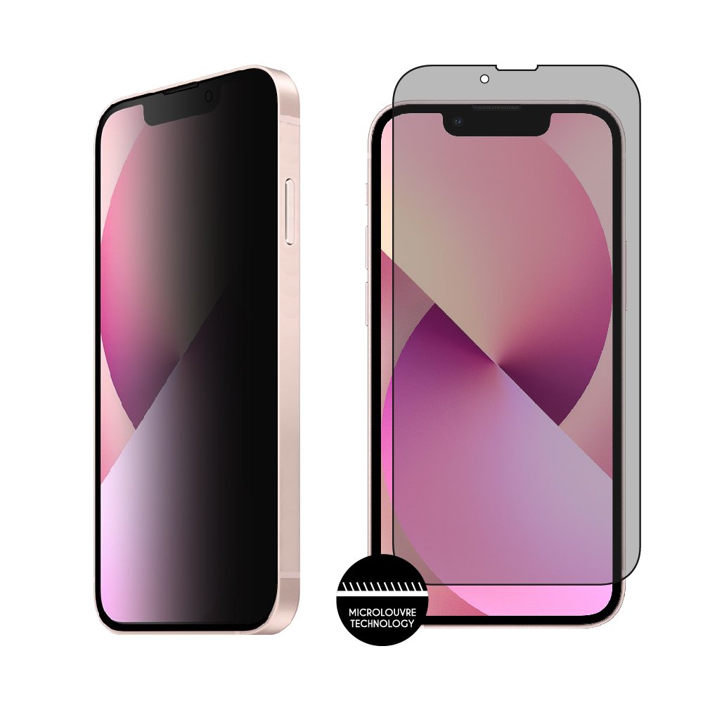 IDOL 1991 TEMPERED GLASS IPHONE 13 MINI 5.4" 9H 0.25mm PRIVACY ANTISPY SEMI CURVED FULL GLUE BLACK