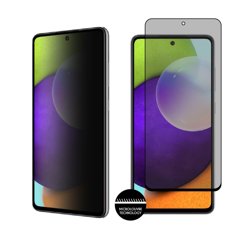 IDOL 1991 TEMPERED GLASS SAMSUNG A52S/A52/A525/A526/A528 6.5" 9H 0.25mm PRIVACY ANTISPY SEMI CURVED FULL GLUE BLACK