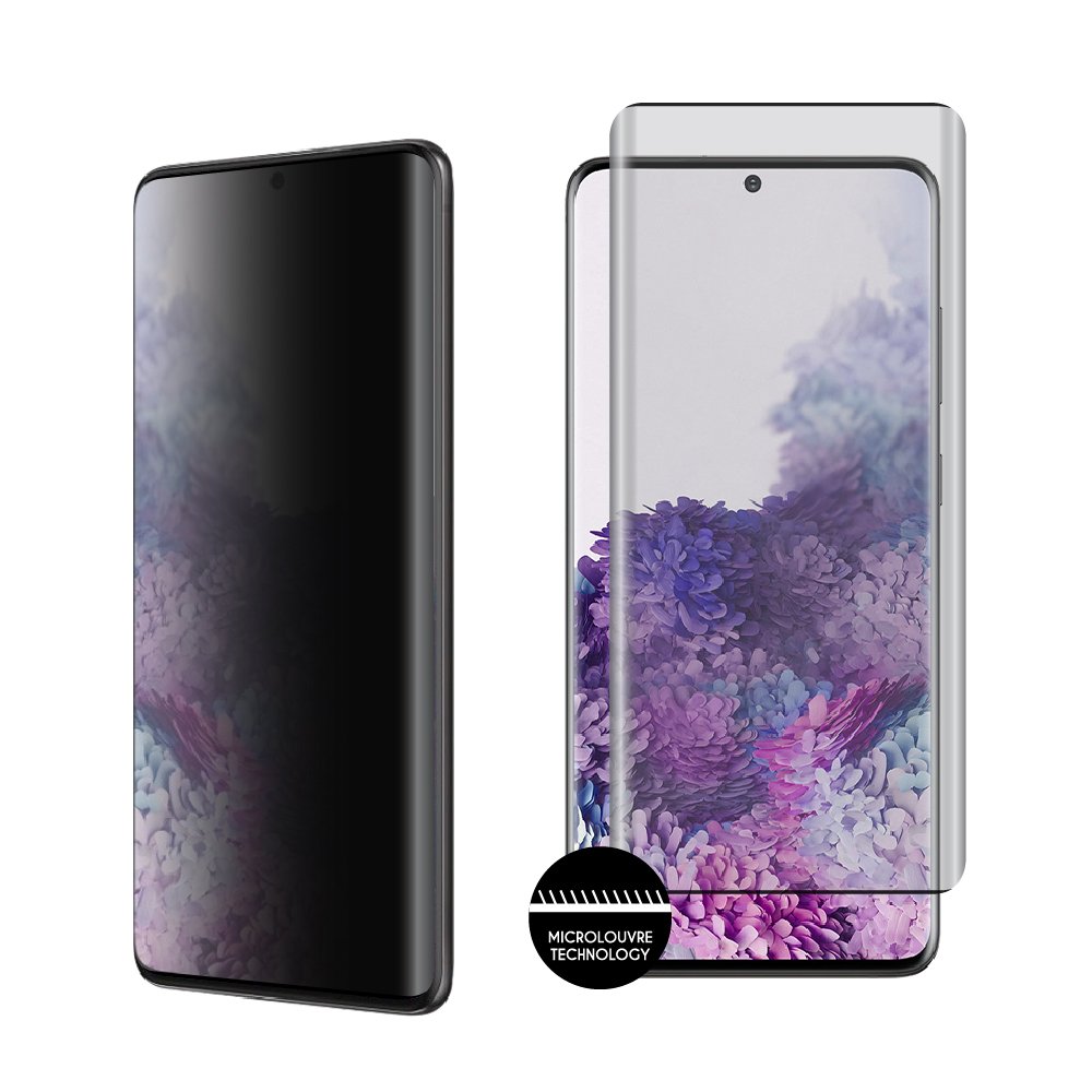 IDOL 1991 TEMPERED GLASS SAMSUNG S20 PLUS G985 6.7" 9H 0.25mm PRIVACY ANTISPY 3D SEMI CURVED EDGE GLUE BLACK