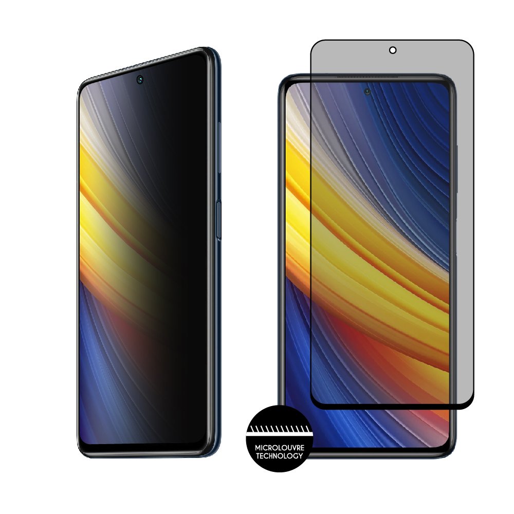 IDOL 1991 TEMPERED GLASS XIAOMI POCO X3/POCO X3 PRO 6.67" 9H 0.25mm PRIVACY ANTISPY SEMI CURVED FULL GLUE BLACK