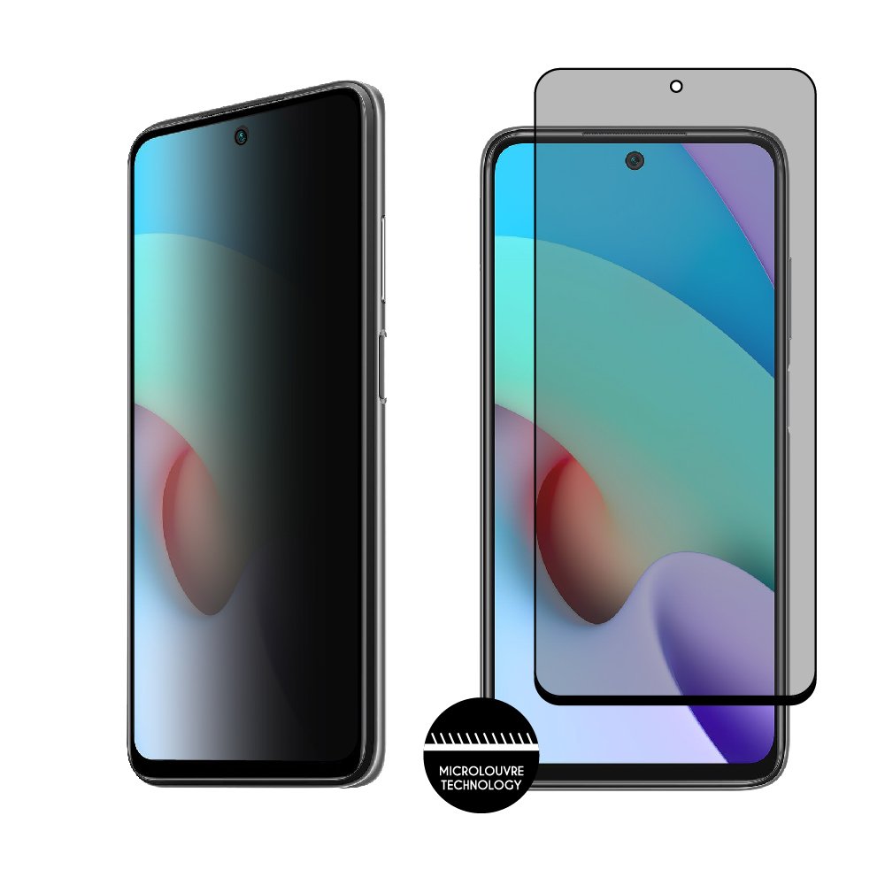 IDOL 1991 TEMPERED GLASS XIAOMI REDMI 10/REDMI 10 6.5" 9H 0.25mm PRIVACY ANTISPY SEMI CURVED FULL GLUE BLACK