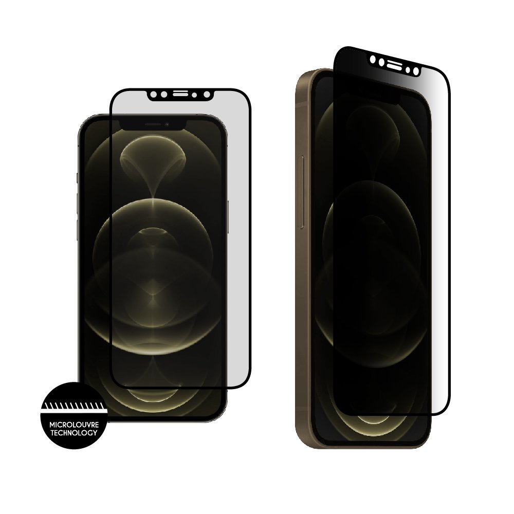 IDOL 1991 TEMPERED GLASS IPHONE 12 PRO/IPHONE 12 6.1" 9H 0.25mm PREMIUM PRIVACY ANTISPY SEMI CURVED FULL GLUE BLACK