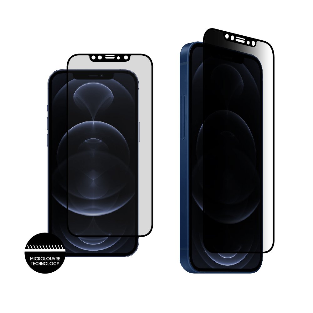 IDOL 1991 TEMPERED GLASS IPHONE 12 PRO MAX 6.7" 9H 0.25mm PREMIUM PRIVACY ANTISPY SEMI CURVED FULL GLUE BLACK