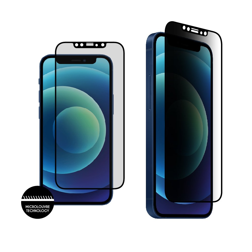 IDOL 1991 TEMPERED GLASS IPHONE 12 MINI 5.4" 9H 0.25mm PREMIUM PRIVACY ANTISPY SEMI CURVED FULL GLUE BLACK